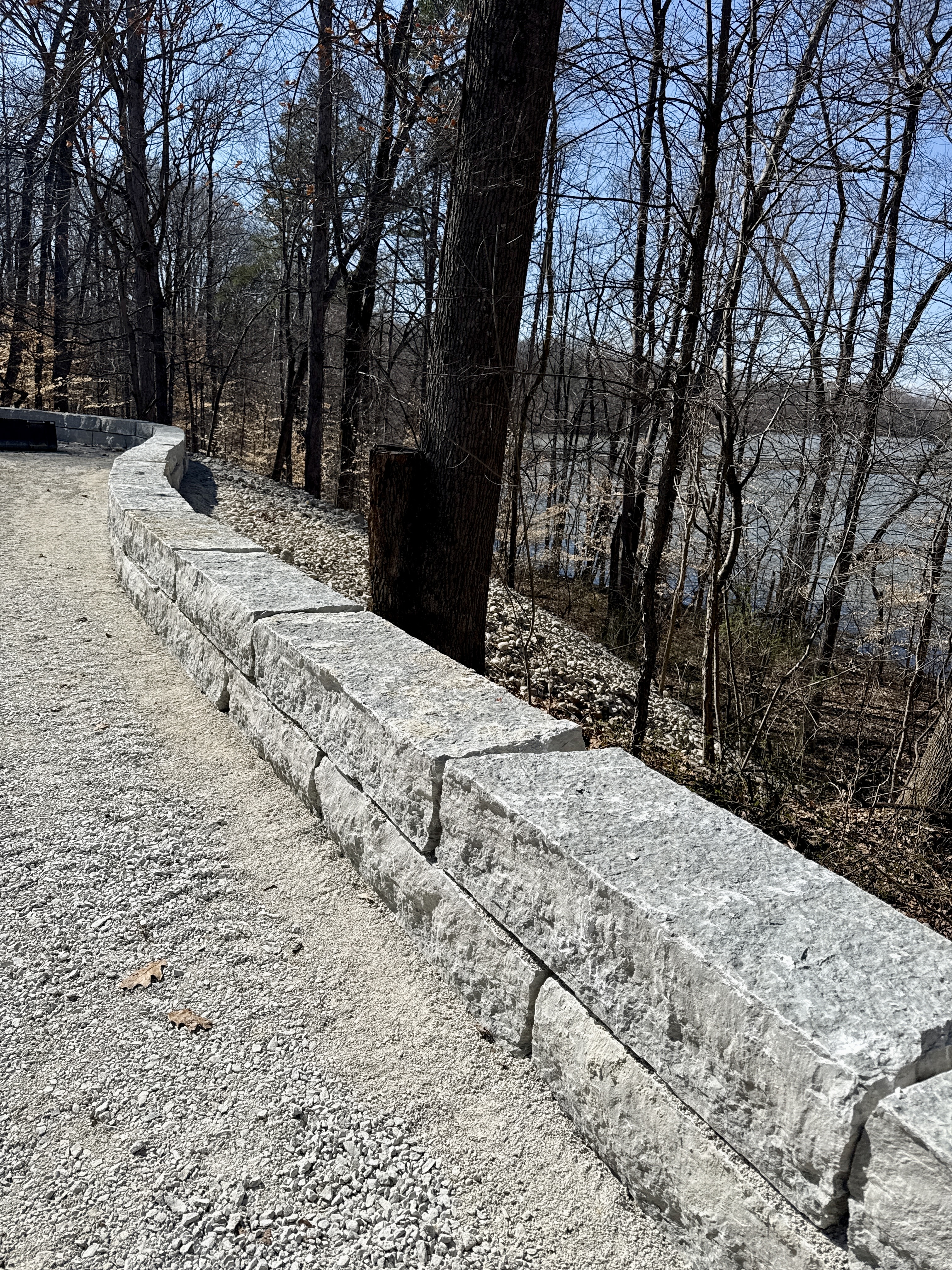 Custom retaining wall drone view by Oak Roots LLC Milan Indiana